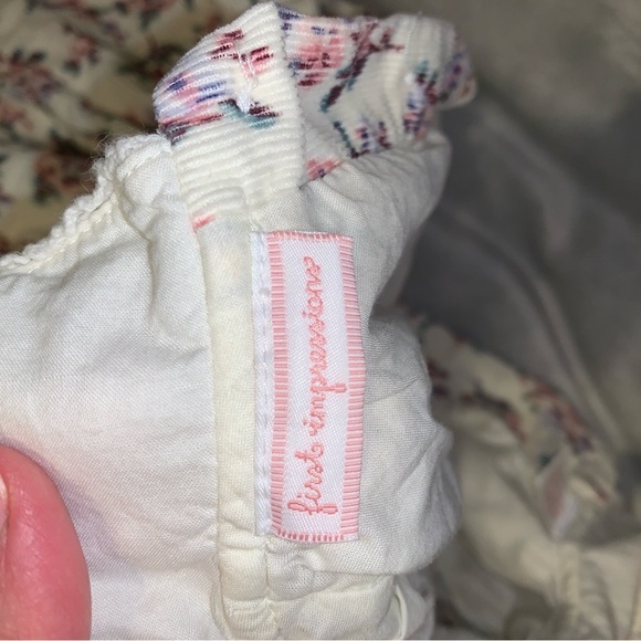 First impressions vintage corduroy Floral Pink White 6 months Dress Peter Pan - Picture 6 of 7